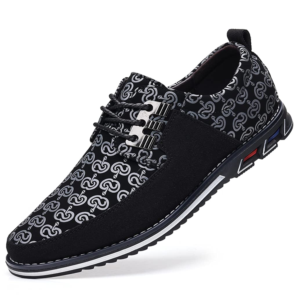 UIKGITPCasual Men's Business Shoes Fashion Lace and Luxury Breathable Men's Office Wear Driving Comfortable Shoes Outdoor Walking