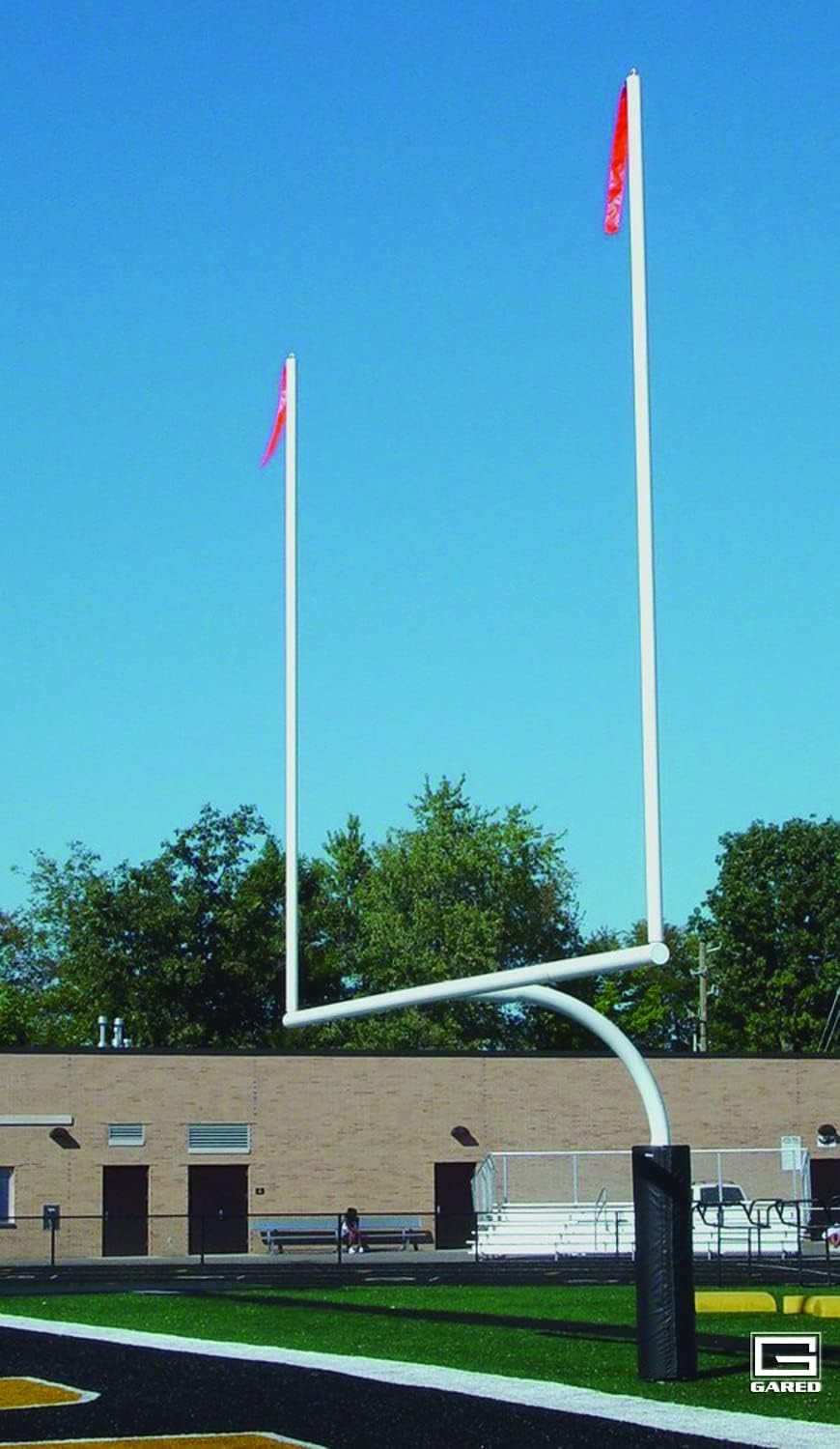 College 5-9/16” O.D. White Football Goalpost, Surface Mount (Old Part # FGP602PW)