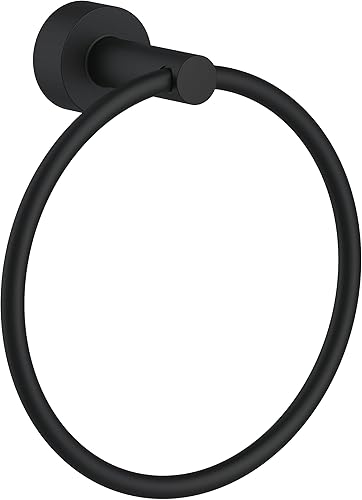 Miniatura 9 de Gerber Parma D446158 - Toallero de mano montado en la pared, moderno anillo redondo cromado para pared de baño