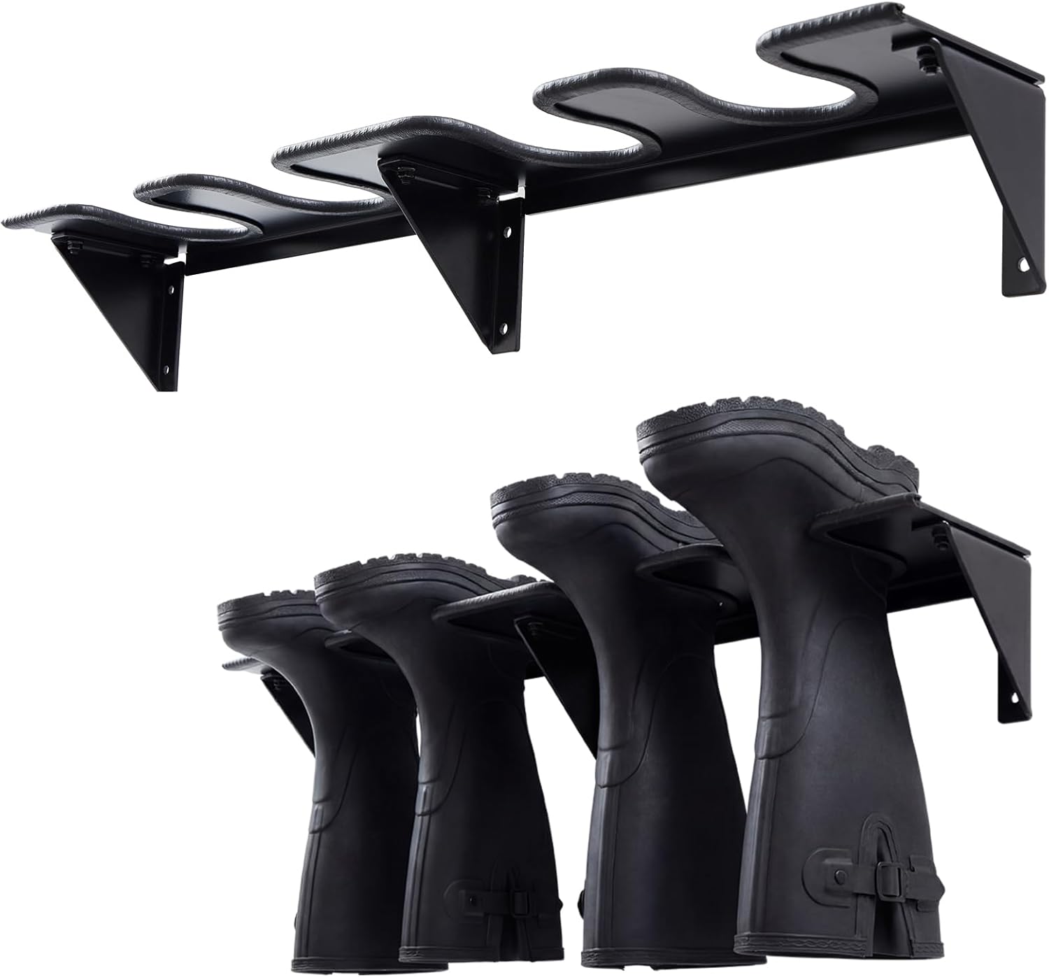 Zonon Wader Hangers Durable Coated Steel Boot Rack Wall Mounted Boot Holder Organizer for Drying Storing Hunting Chest Waders Outdoor Gear Cowboy Shoes Storage Garage Entryway