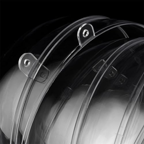 Miniatura 3 de MANCHAP Paquete de 10 bolas transparentes rellenables de 5.5 pulgadas, bolas de adorno de plástico grandes, bola acrílica con cuerda de 164.0 ft