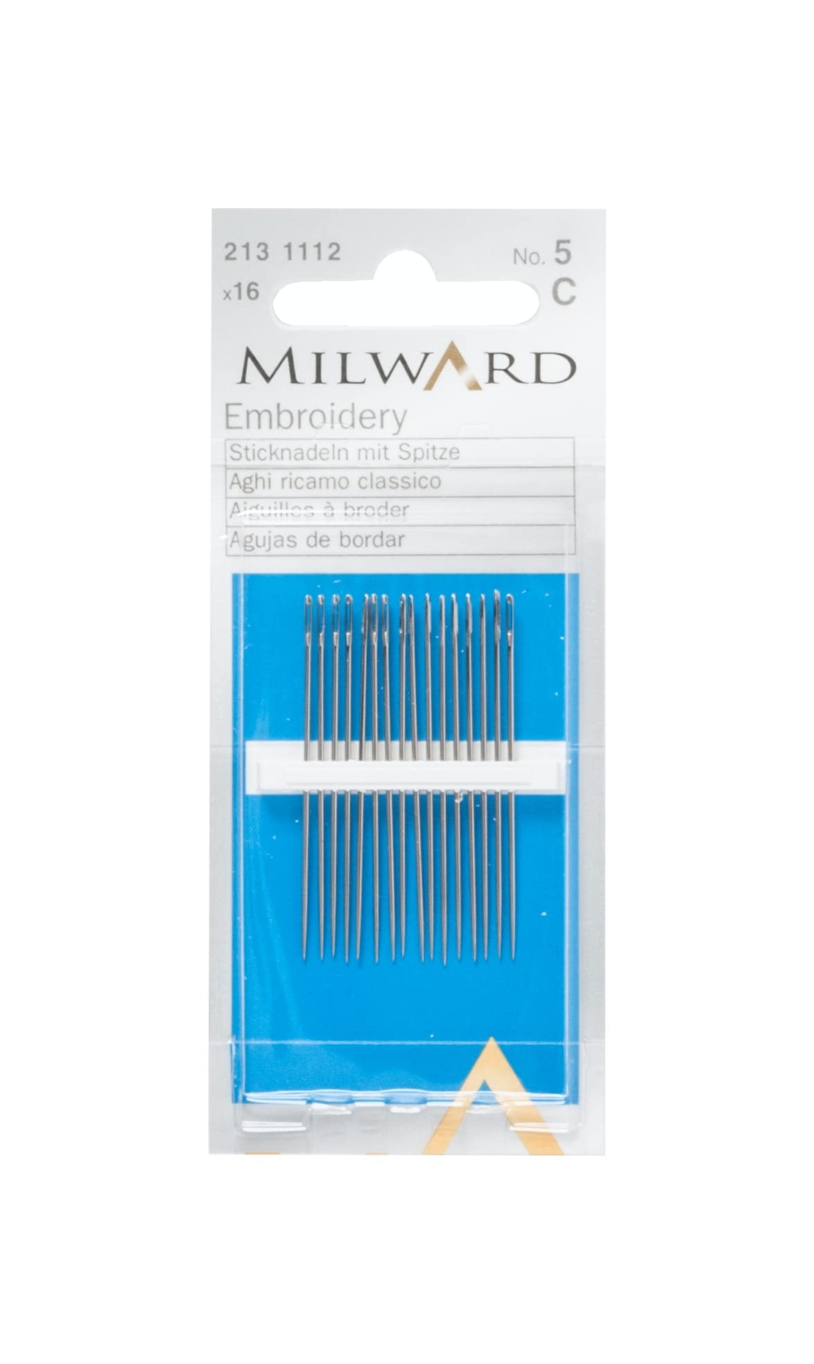 Milward Embroidery Crewel Sewing Needles Size: No. 5