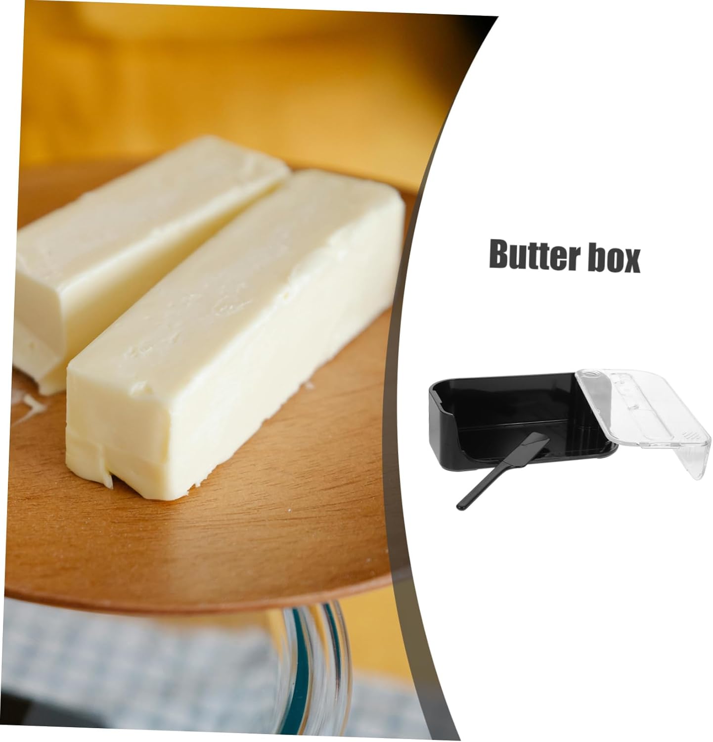 Garneck 3pcs Airtight Butter Dish Lid Butter Storage Container Reusable Holder Material Cheese Box Easy-clean Crock Lid