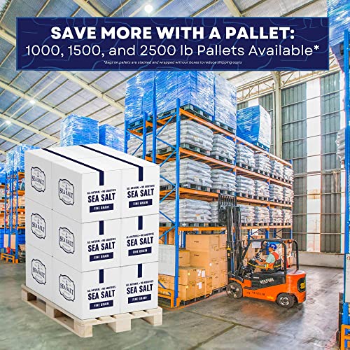 Bulk Sea Salt, Non Iodized And Kosher Fine Sea Salt For Commercial Use, Food Grade, No Additives - 50 Lb Bag - Sea Salt Superstore #TOP5