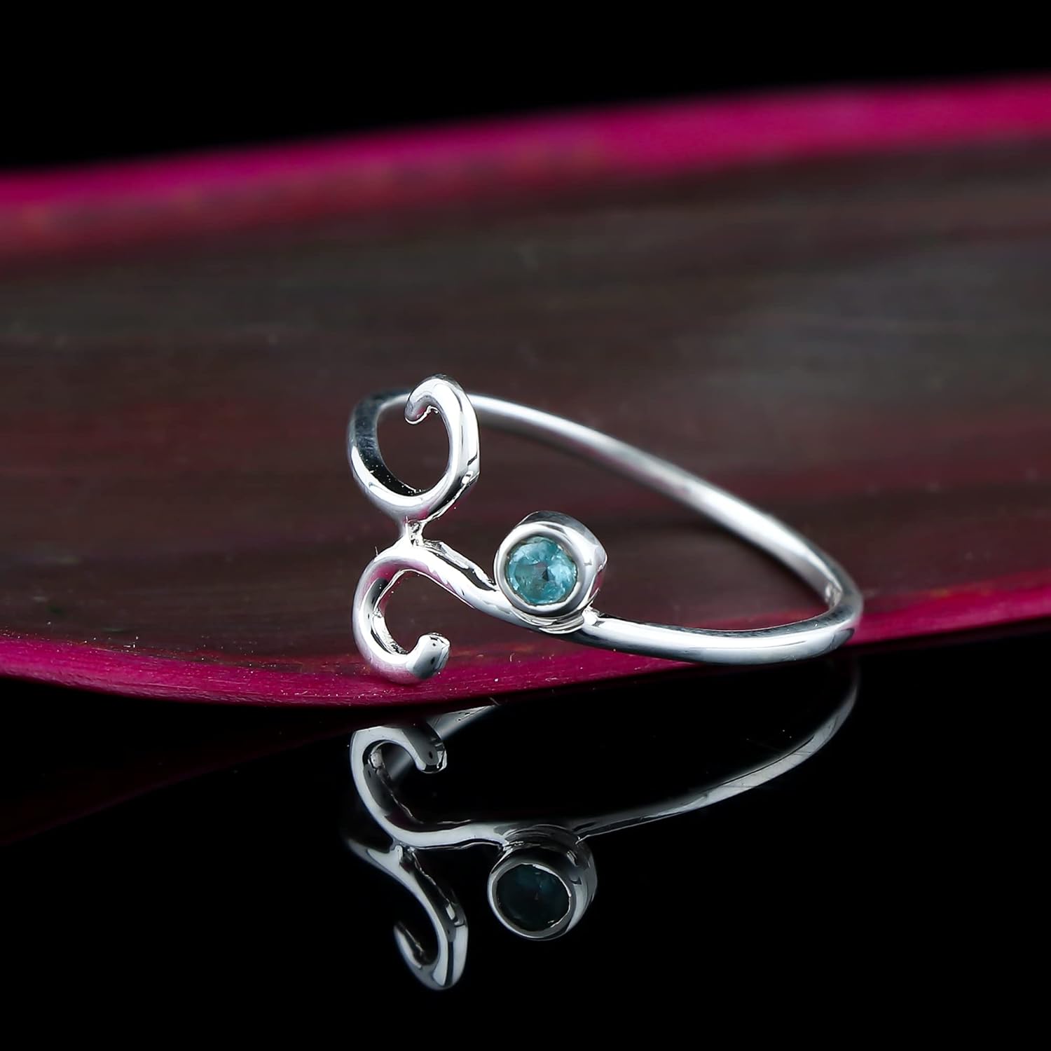 925 Sterling Silver Boho Ring, Natural Gemstones Stones, Solitaire Handmade Hypoallergenic Jewellery for Women, Birthday Healing Crystals Statement Rings, Christmas Gift - Image 2