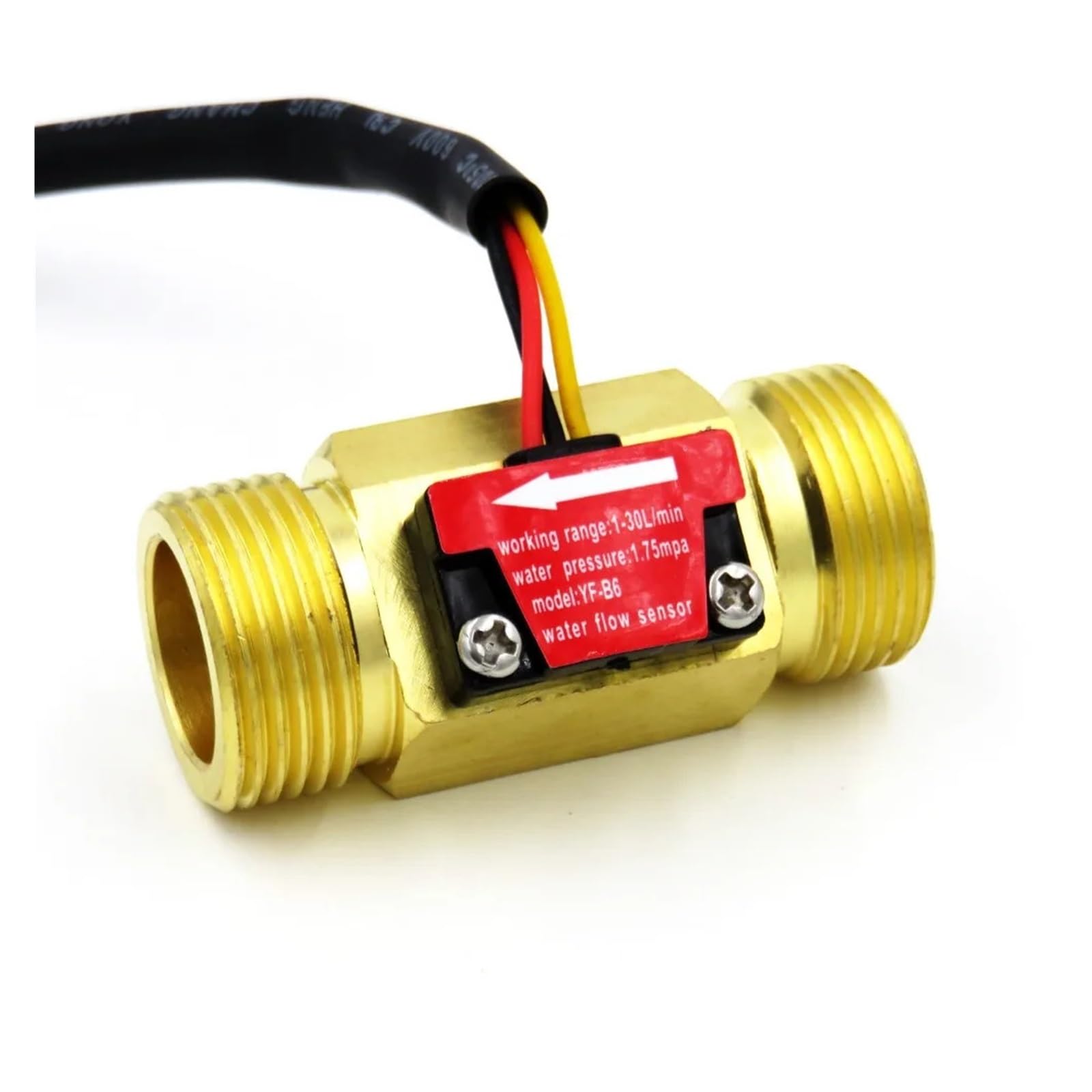 LBBCQVJK YF-B6 G3/4” Hall Flow Sensor Water Meter 1-30L/min Flow Sensor Flow Meter