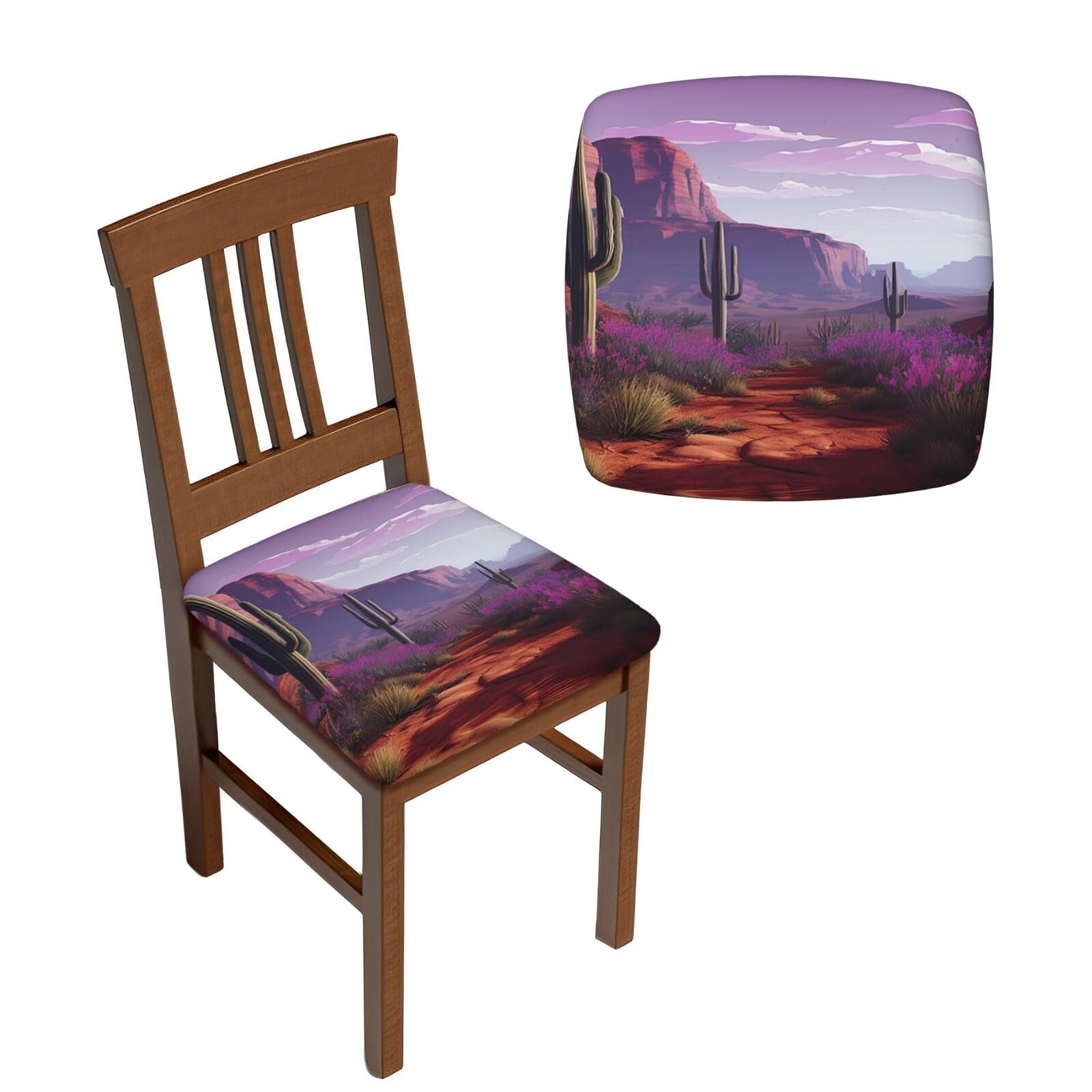 Lot housses de chaise de salle à manger amovibles lavables et extensibles violettes