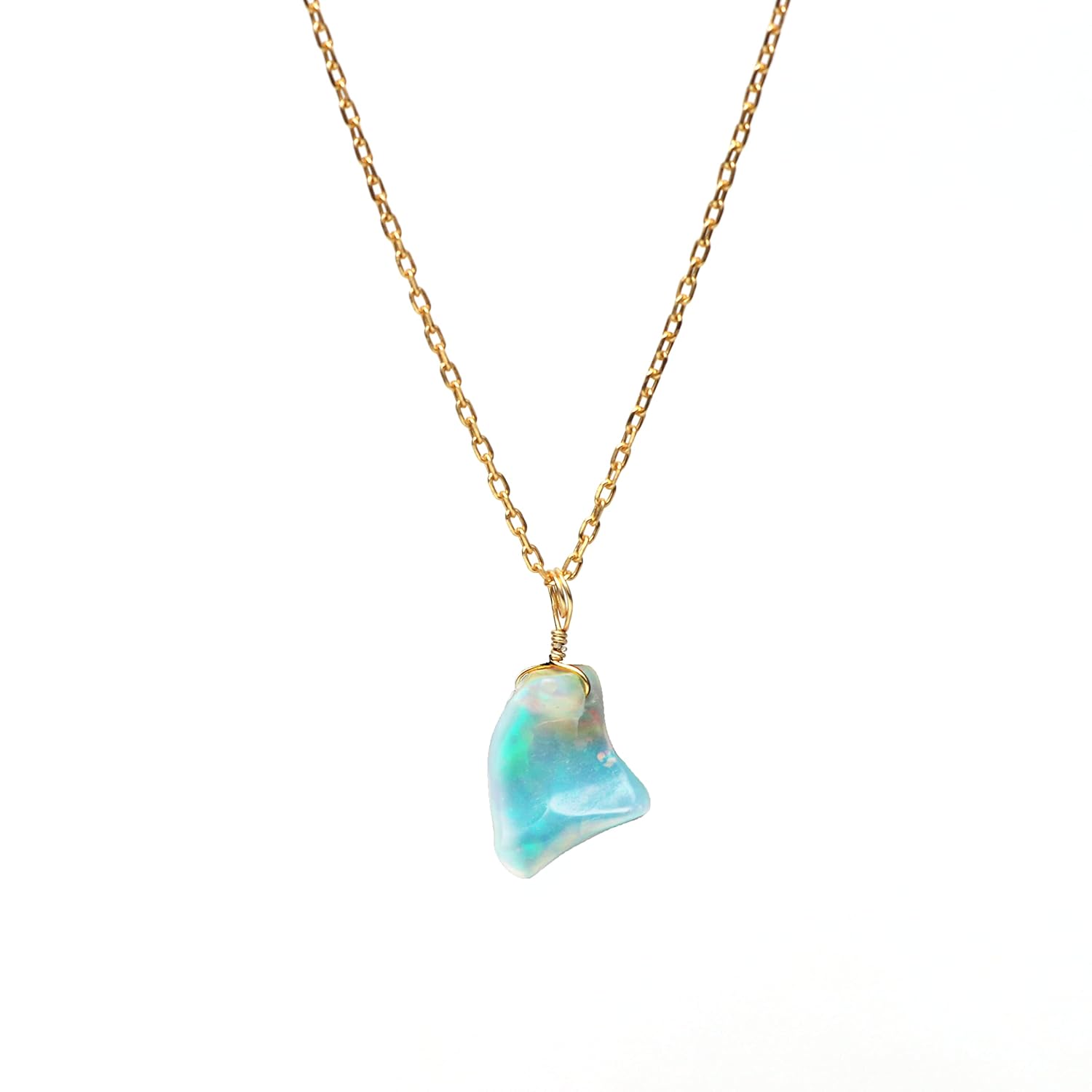 Natural Opal Nugget Pendant Necklace