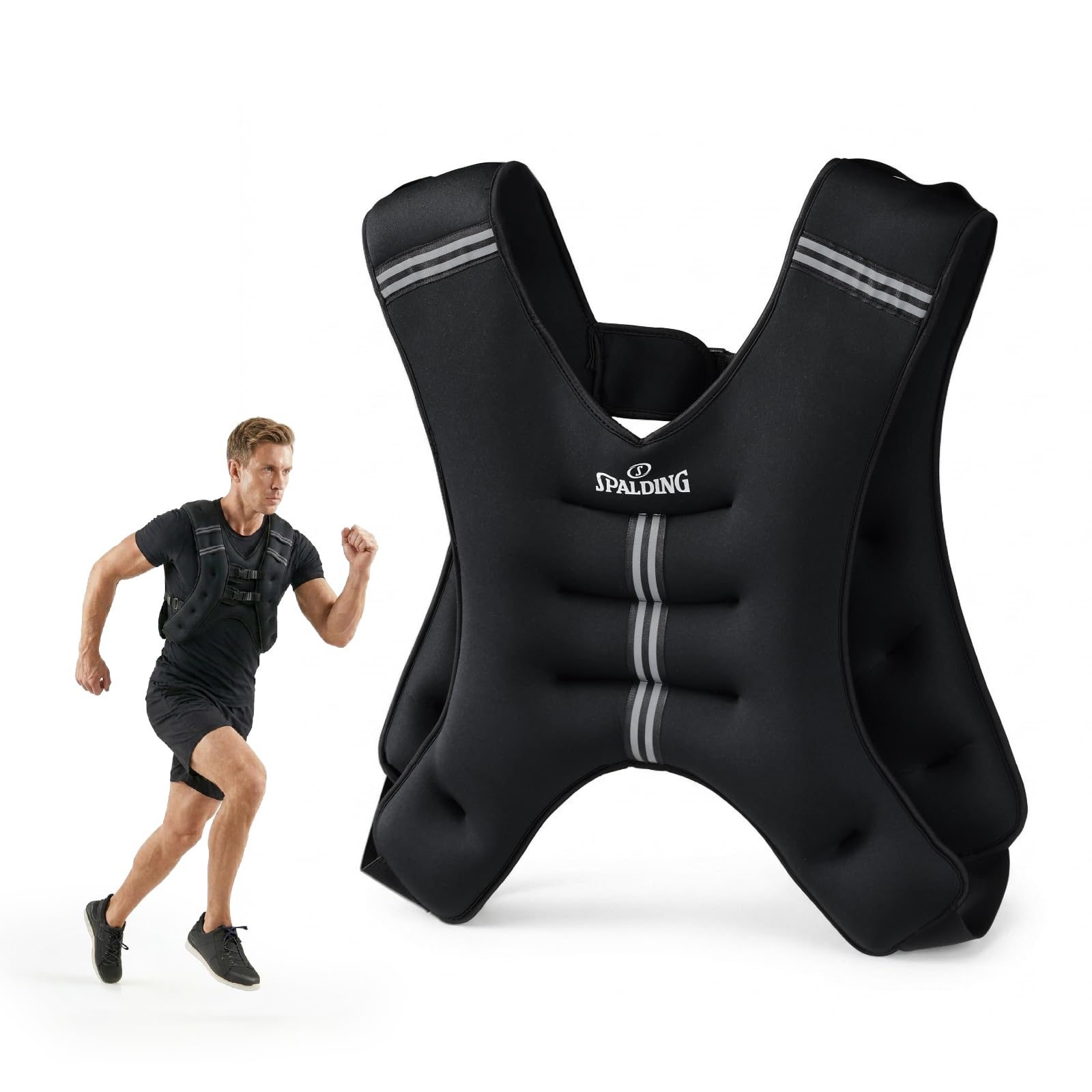 Photo 1 of Spalding - Weighted Vest 20 lb, Adjustable Neoprene Weight Vest for Running, Walking, Cardio, Strength Training and Home Workouts