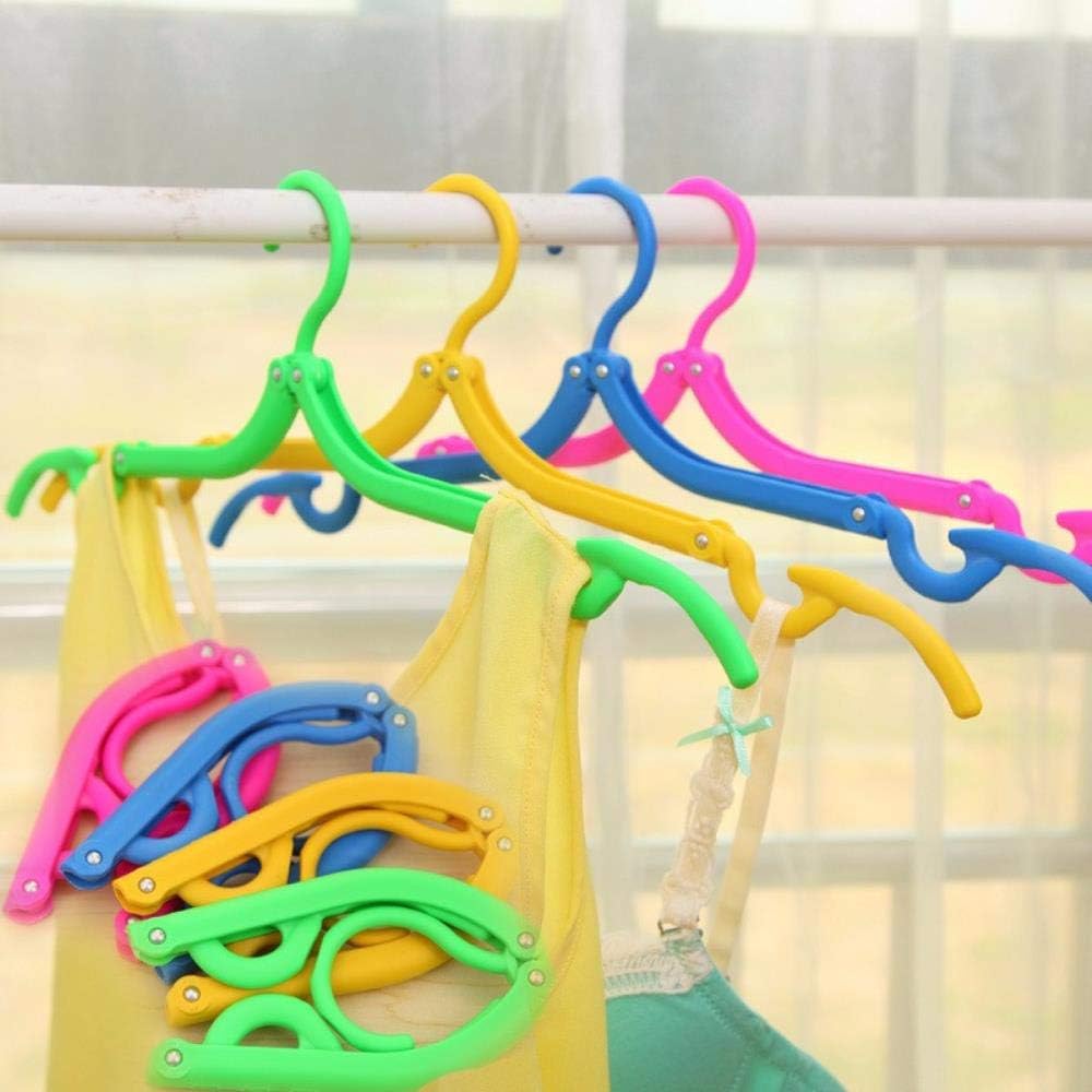 10Pcs Travel Portable Cloth Hanger Rack Non-Slip Plastic Foldable Drying Clothespin Trouser Storage Closet Organize