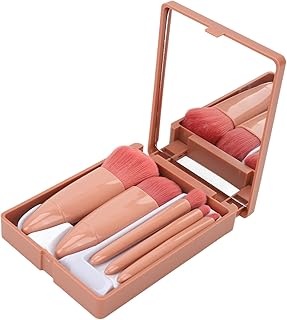 Fdit 5PCS Makeup Brush Set with Mirror, Compl...