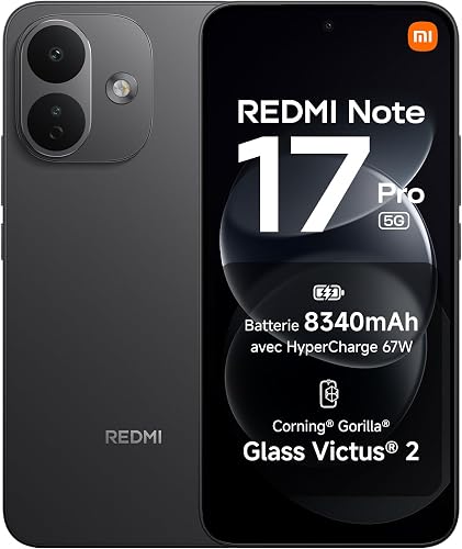 XIAOMI REDMI Note 17 Pro 5G, Smartphone 8+512GB, Black, 8…