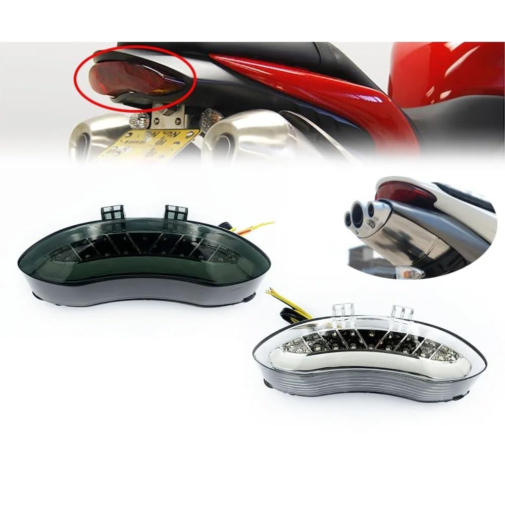 Moto Faros Freno Trasero​ Luz de freno trasera LED, intermitente