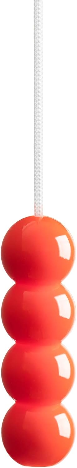 Light Pull Cord with a Bead Style Handle in a choice of Bright and Fun Colours. With Ice White Cord. (Bright Orange) - Image 3