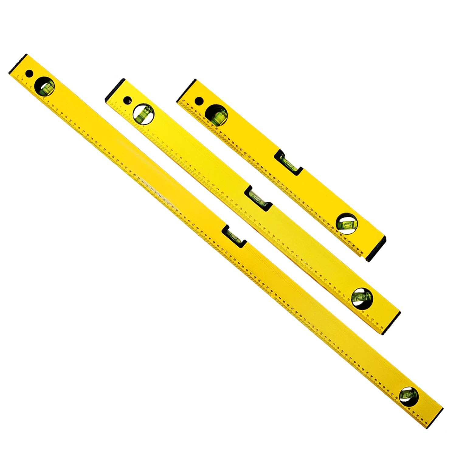 Spirit Level Set, 3pcs High Accuracy Spirit Leveler Lightweight DIY Builder 400, 600, 1000mm, Aluminum Alloy Level Set, Large Spirit Levels with Powerful Magnets