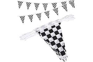 21pcs Checkered Flags Pennant - Pinewood Derby Decorations