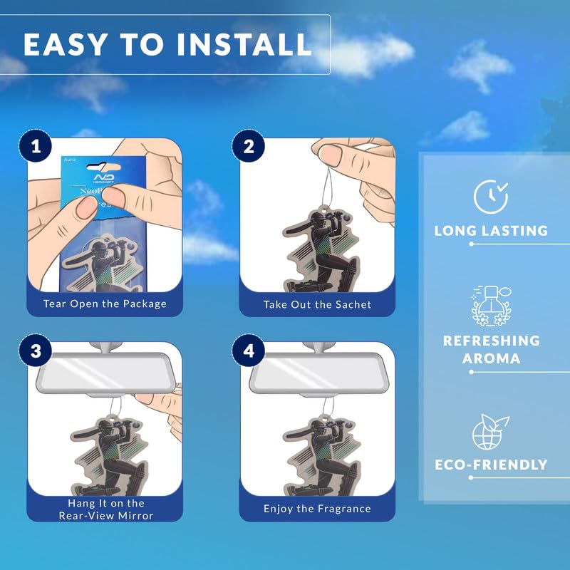 Image of NEODRIFT 'NeoBreeze' Air Freshener Perfume Card | Set of 1 | Long-Lasting Fragrance for Cars & One item as per Stock