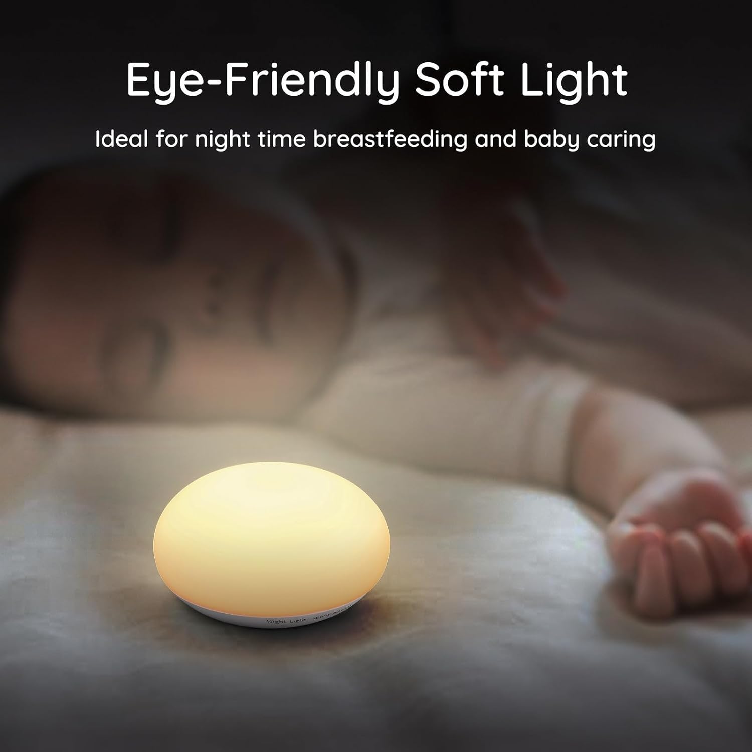 Anico Flip-Nachtlicht für Neugeborene, Babys, Kinderzimmer, Windelwechsel, Stillen, wechselt die Fütterung, Silikon, weich, warm, Nachtlicht, Touch-Steuerung, Dimmer, tragbare Lampe