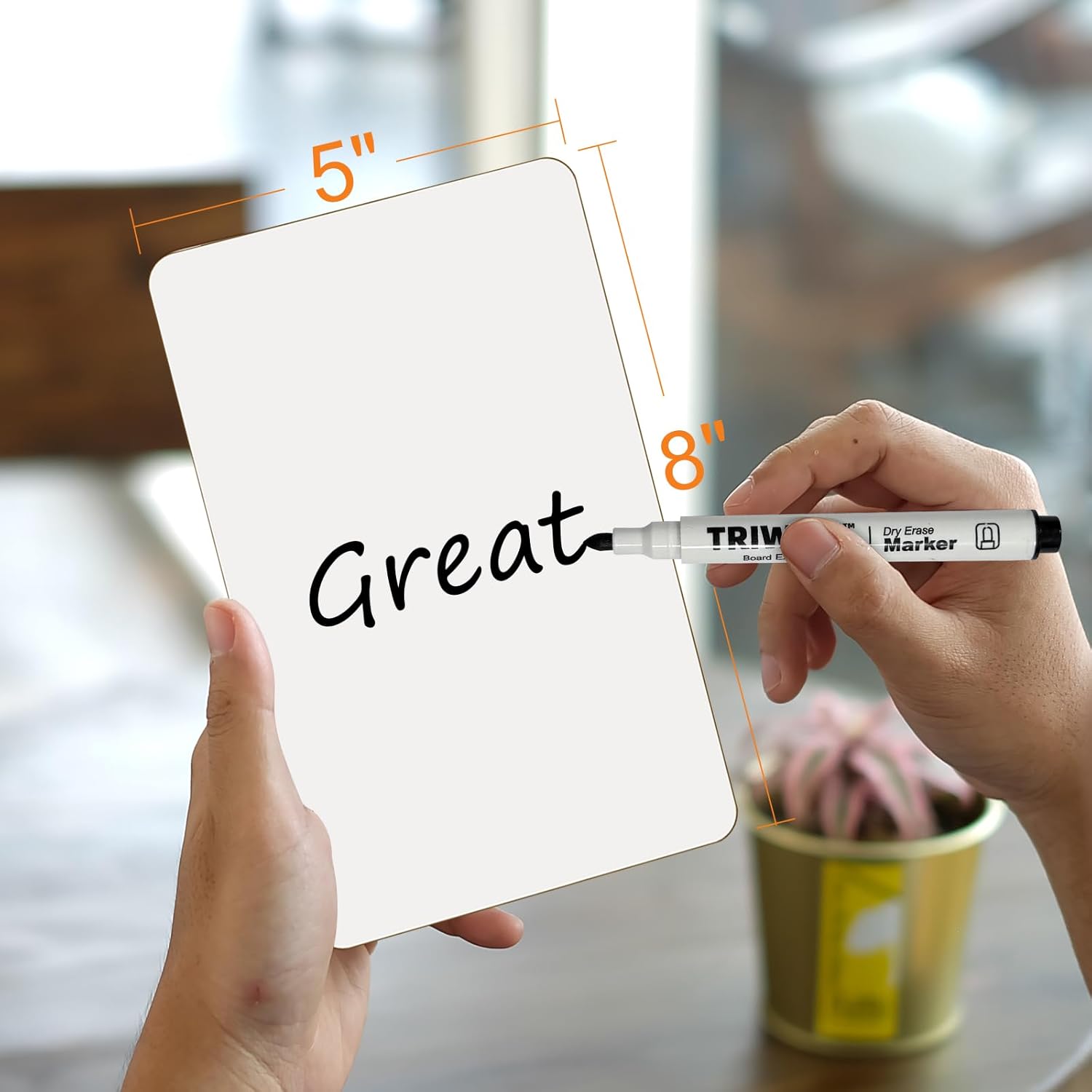 Portable Small White Board 5"x8" for Students, Personal Whiteboard Mini Lightweight Double Sided, Dry Erase Board for Kids Classroom, Individual Lapboards for Teaching with Eraser and Marker (36 Pack)