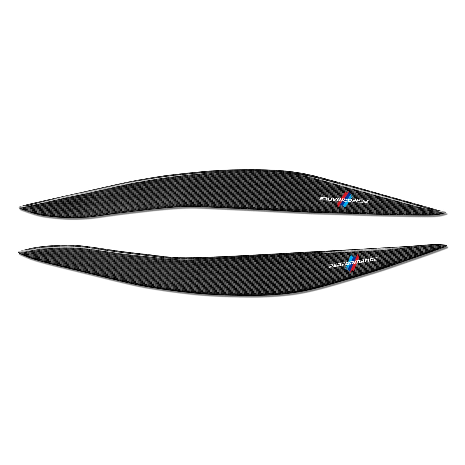 2 pezzi auto fari sopracciglia copertura palpebre adesivi in fibra di carbonio Decal Trim compatibile con BMW F10 F11 2010 2011 2012 2013 accessori