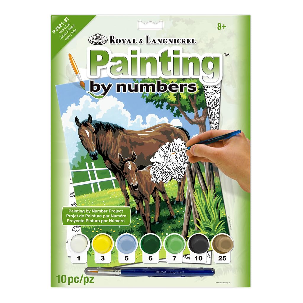 Royal & Langnickel Painting by Numbers A4 Size Mare and Foal Designed Painting Set