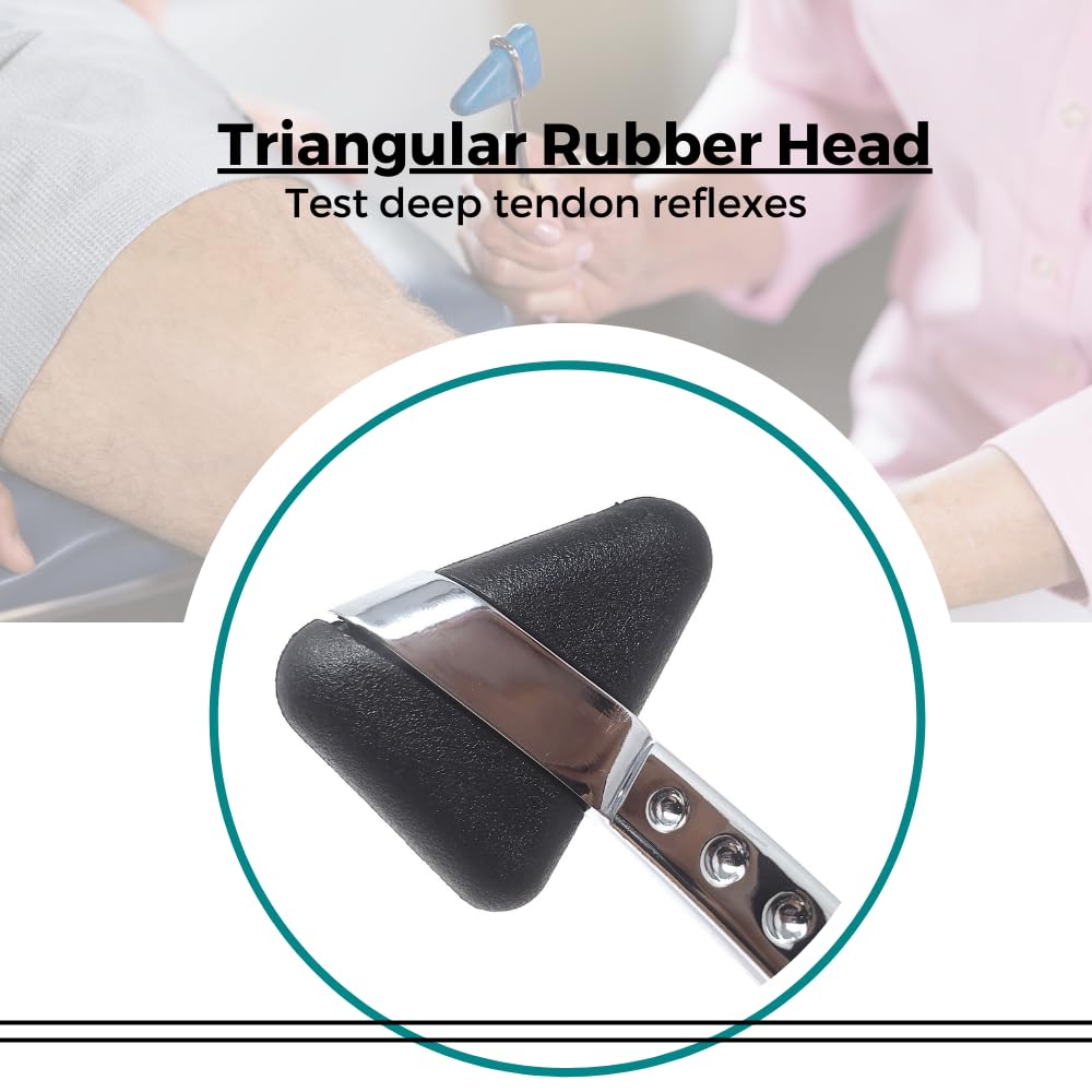 Reflex Hammer Taylor Medical Ergonómico con filamento retráctil neurológico utilizado por médicos, enfermeras, EMS, estudiantes de medicina, hecho de acero inoxidable
