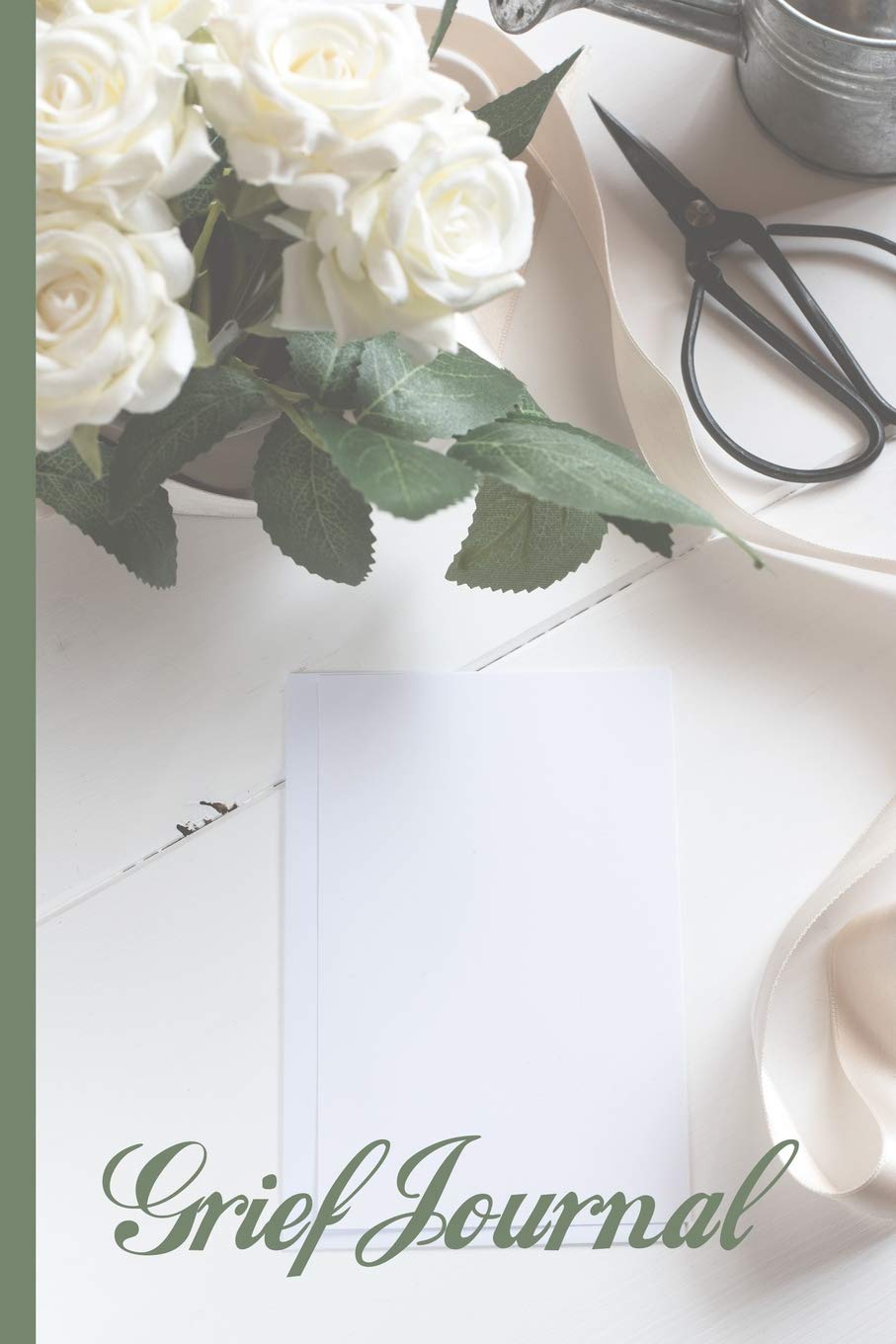 Writing Space with White Roses : Grief Journal: Miscarriage . Stillbirth . Neonatal Death