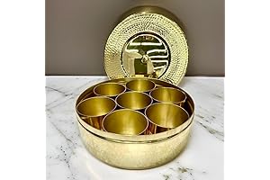 Dual Design Lid Indian Spice Rack