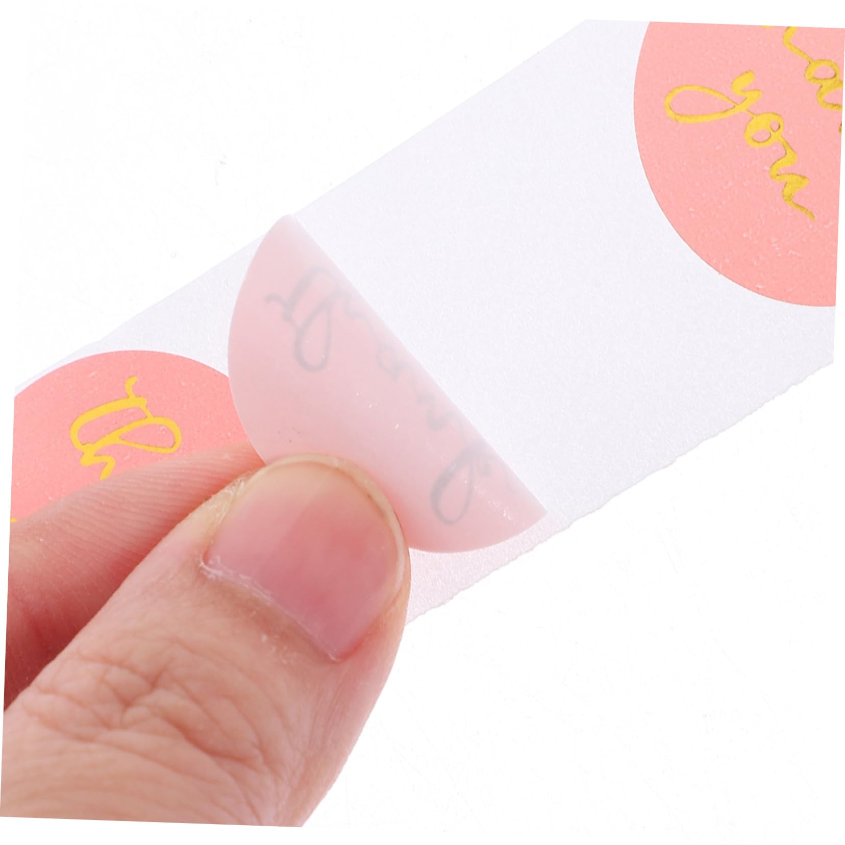 5 Set Carta Adesiva Adesivi Estetici Adesivi D'oro Etichetta Etichette Libri e Per Libri Grazie Piccola Piccoli Di Ringraziamento Rosa 3 * 5