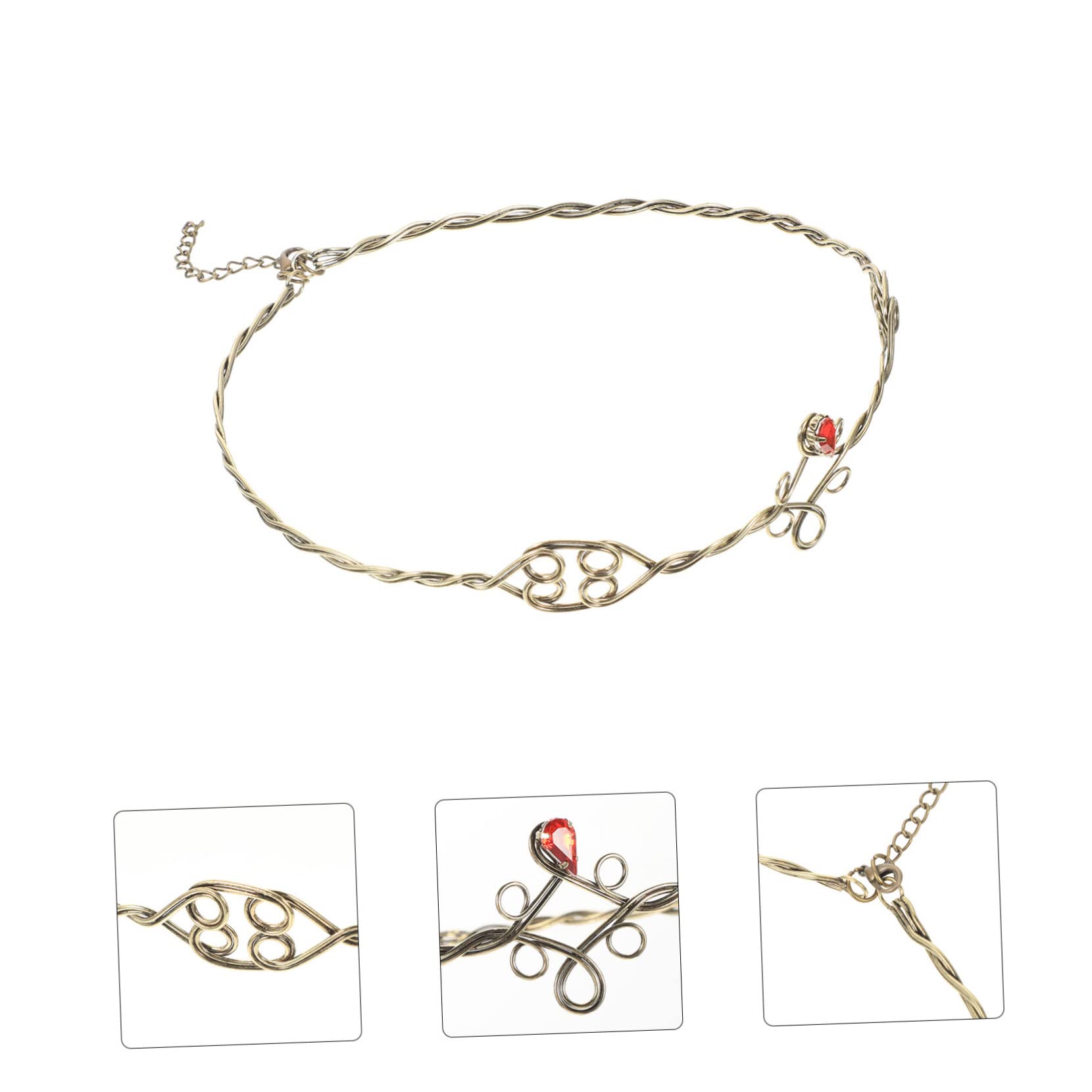 5pezzi Fascia Per Metallo Intrecciato Con Strass Accessorio Elegante Per Feste e Occasioni Speciali Perfetta Per Donne e Ragazze