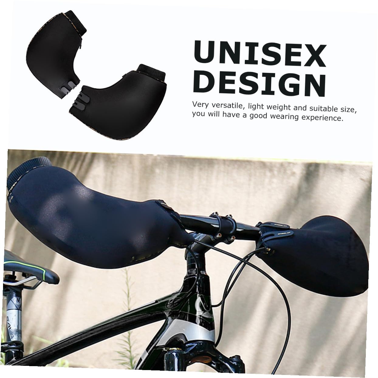 GALPADA Warme Lenkerhandschuhe für Fahrrad und E Scooter Winddichte und Dicke Winter Fahrradhandschuhe aus Neopren und Baumwolle für Kalte Wintertage 1 Paar
