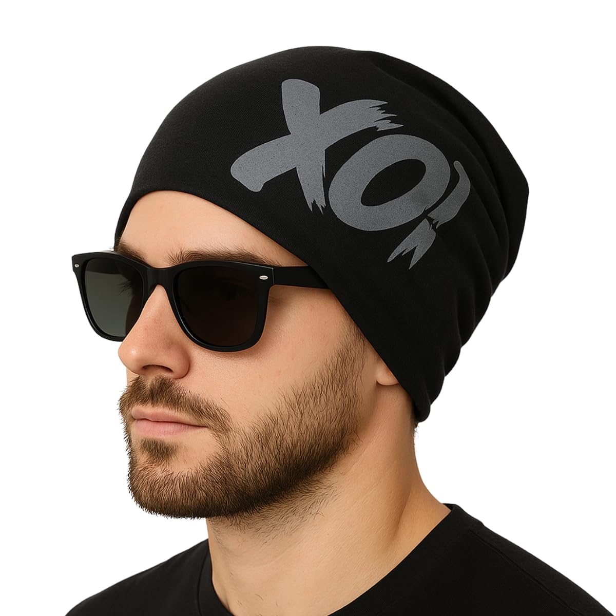 iSWEVEN Unisex Cotton Slouchy Beanie Skull Cap, All-Season Headwear for Men & Women, Ideal for Summer, Winter, Gym, Sports, Helmet Use - Free Size (7011A, Black)-picture-13