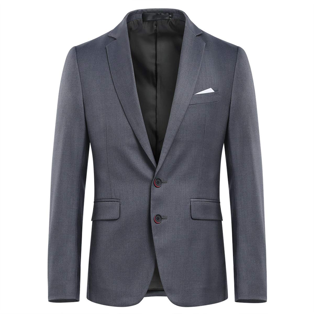 Allthemen Abito da Uomo in 2 Pezzi Tinta Unita Suit con Due Bottoni da Lavoro Business (Blazer + Pantaloni)