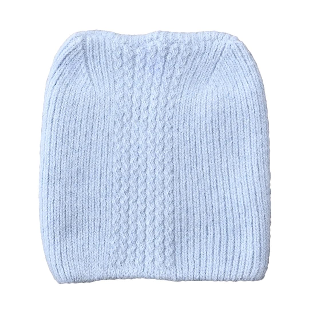 Gorro De Pelo Largo Para Mujer, Gorros De Punto Gruesos De Doble Capa De Invierno, Gorro Con Orejas De Gato Bonito Para Niña, Sombreros De Otoño