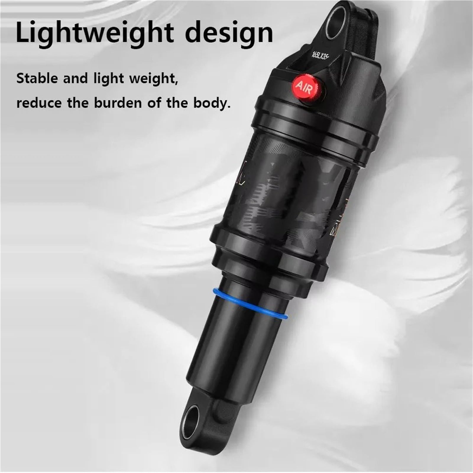 Amortiguador Eje Delantero Amortiguador Trasero con Cámara Aire para Bicicleta Montaña 165Mm 190Mm 125Mm 150Mm para Suspensión Trasera Bicicleta Montaña XC. Amortiguador Eje Trasero(165mm)