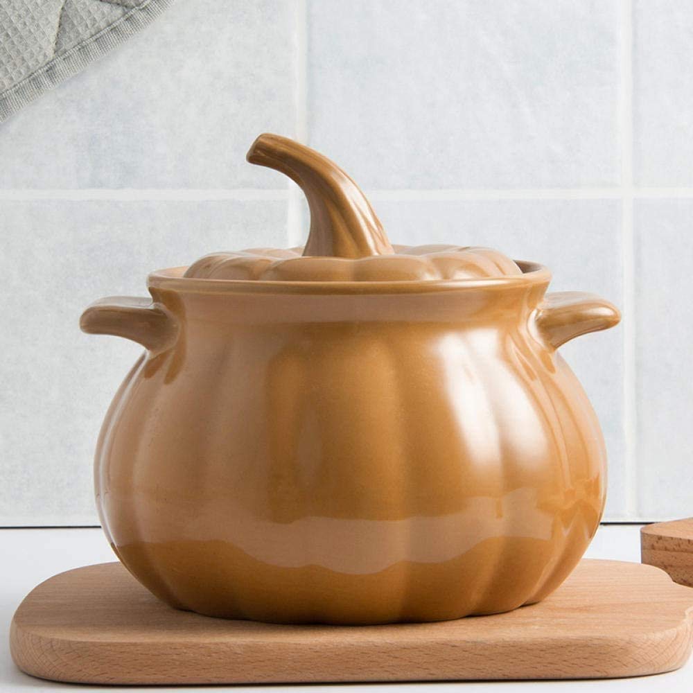 Casseruola in Ceramica con Coperchio,Casseruole Pentola in argilla Pentola in terracotta per stufati Pentola in ceramica - Riscaldamento rapido e uniforme, conservazione del calore, risparmio energet