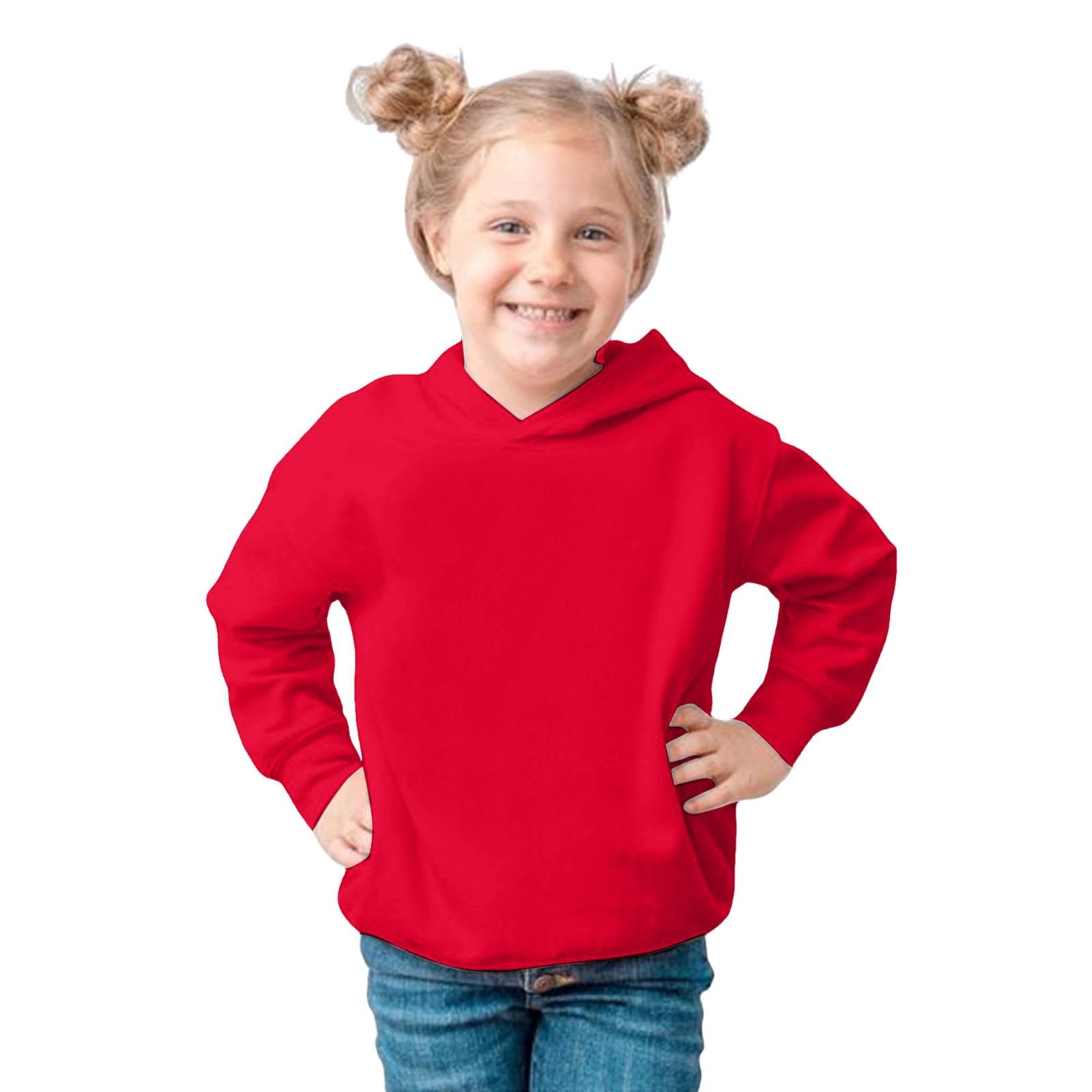 Generisch 2025 Bébé Garçons Filles Pull Polaire Sweatshirt Enfants Solide Plus Bébés Avec Couleur Top Filles Tops Vrais Jouer Football Pull