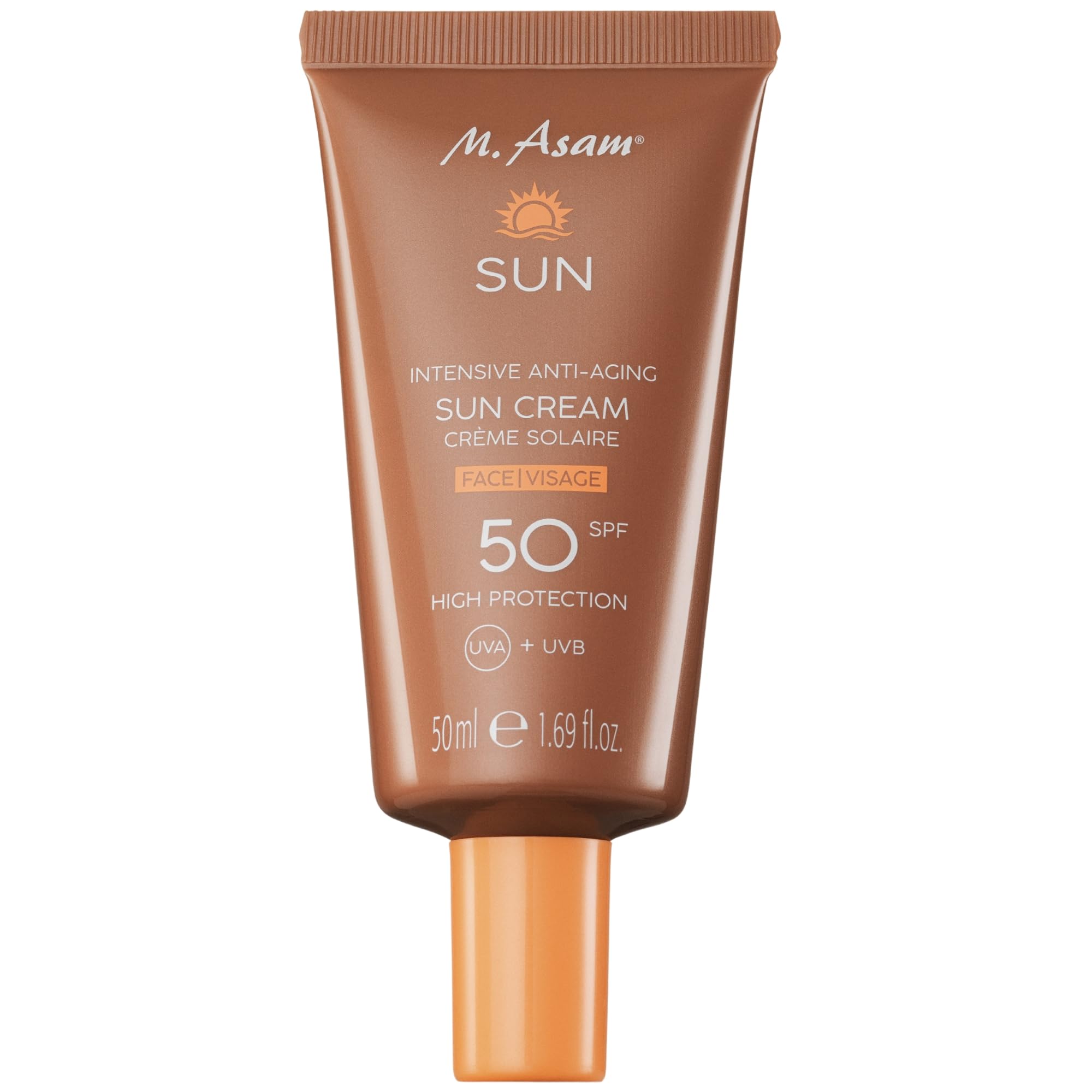 M. Asam SUN Crema Solar Intensiva Antiedad Facial SPF 50 (50 ml) - protección inmediata contra la radiación UVA & UVB, previene los daños cutáneos causados por el sol, con aloe vera & agua de coco