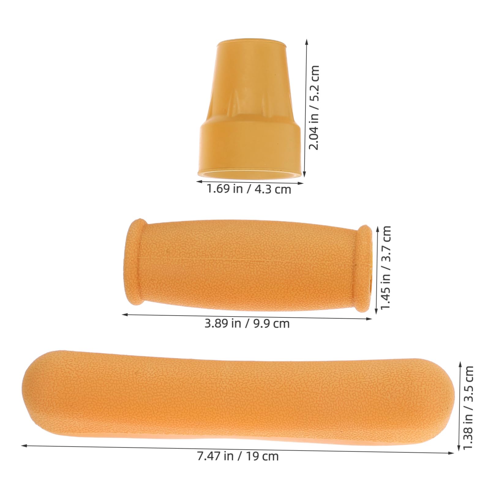 Gogogmee 6pcs Walker Handle Cushions and Crutch Hand Grips with Rubber Tips for Canes Ideal for Enhanced Support and Comfort