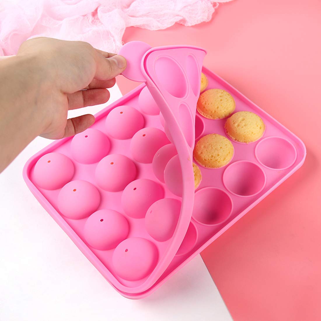 20 wgłębień silikonowa taca Pop Stick Mould- Lollipop Party Cupcake Foremki, bez BPA