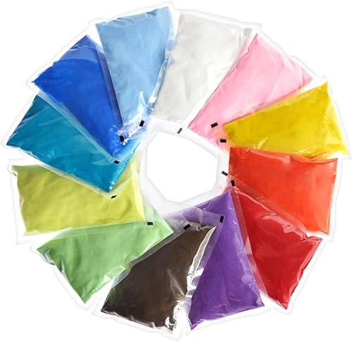 Paquete de 12 unidades de arena de colores para manualidades, bolsas de 1 libra, kit de recarga de arte, decoraciones de boda, relleno de jarrón,