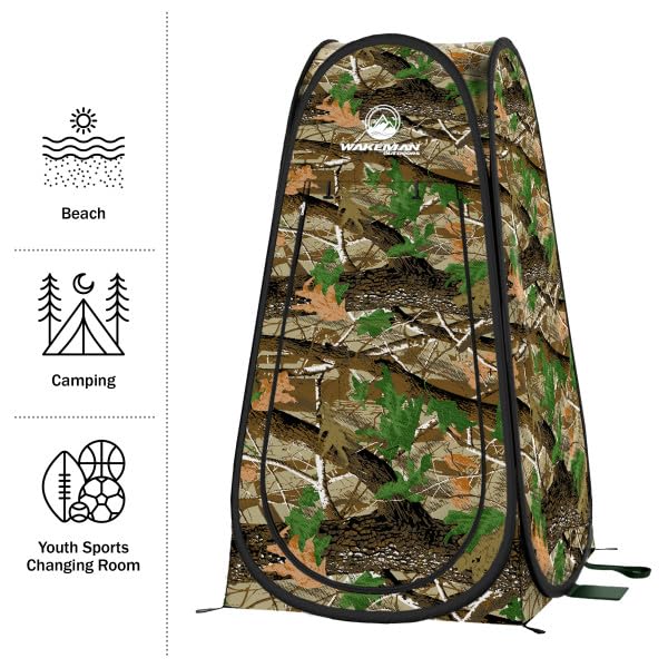 Pop Up Pod - Tienda de Ducha de Privacidad, Vestidor o Cubículo Portátil para Baño con Bolsa de Transporte para Camping, Playa o Tailgate de Wakeman Outdoors (Camo) miniatura 3