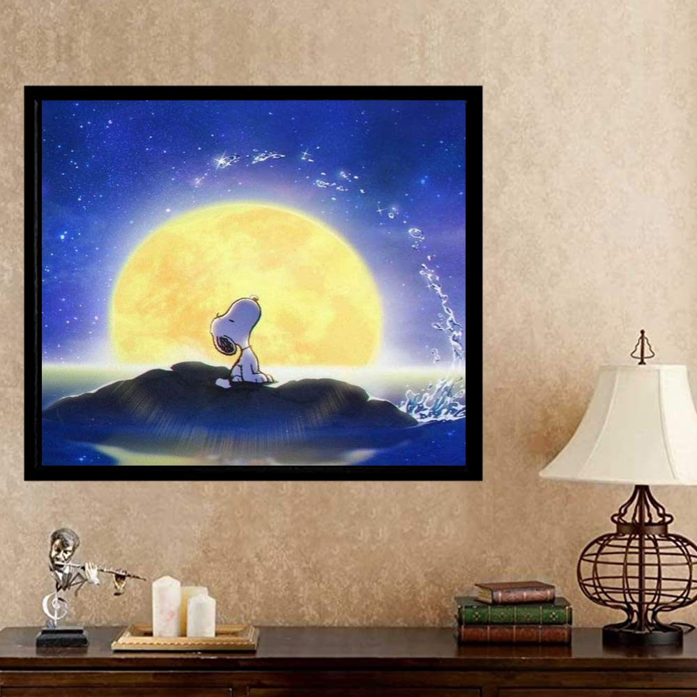 Amazon.co.jp: 油絵 動物画 Snoopy スヌーピー アートパネル
