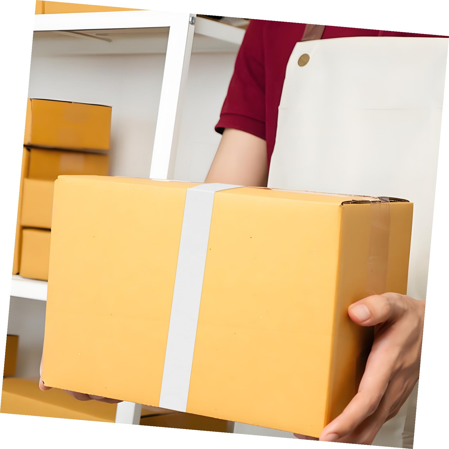 balacoo 2Rotoli Nastro Carta Kraft Scrivibile Nastro Adesivo per Spedizione e Te Resistente e Facile Srotolare per Uffici