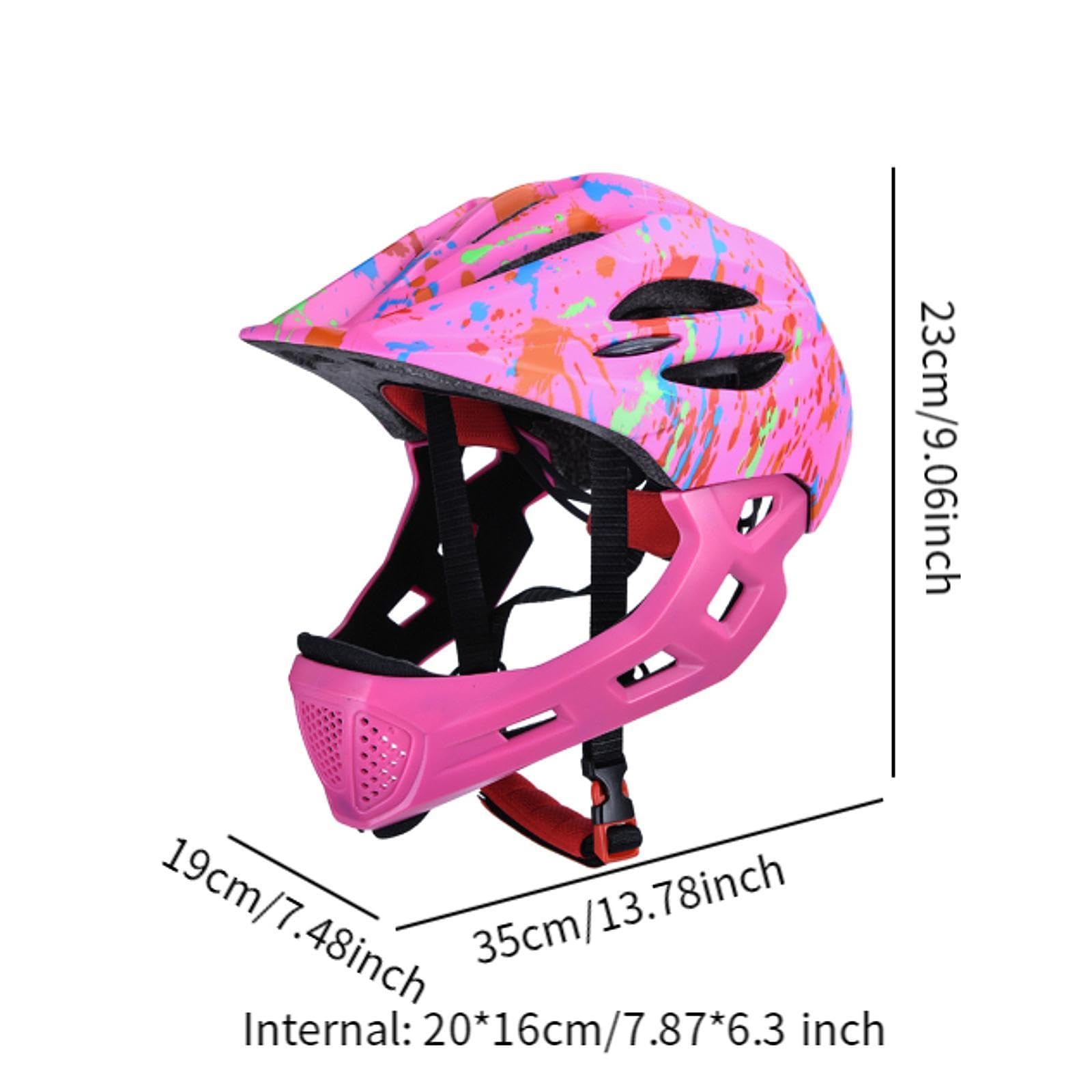 Casque de vélo, Casque Intégral Multi-Sports pour Enfant, avec Éclairage LED, pour Vélo, Trottinette, Skate et Roller, Taille Réglable 46-53 cm, Design Graffiti et Confort Respirant