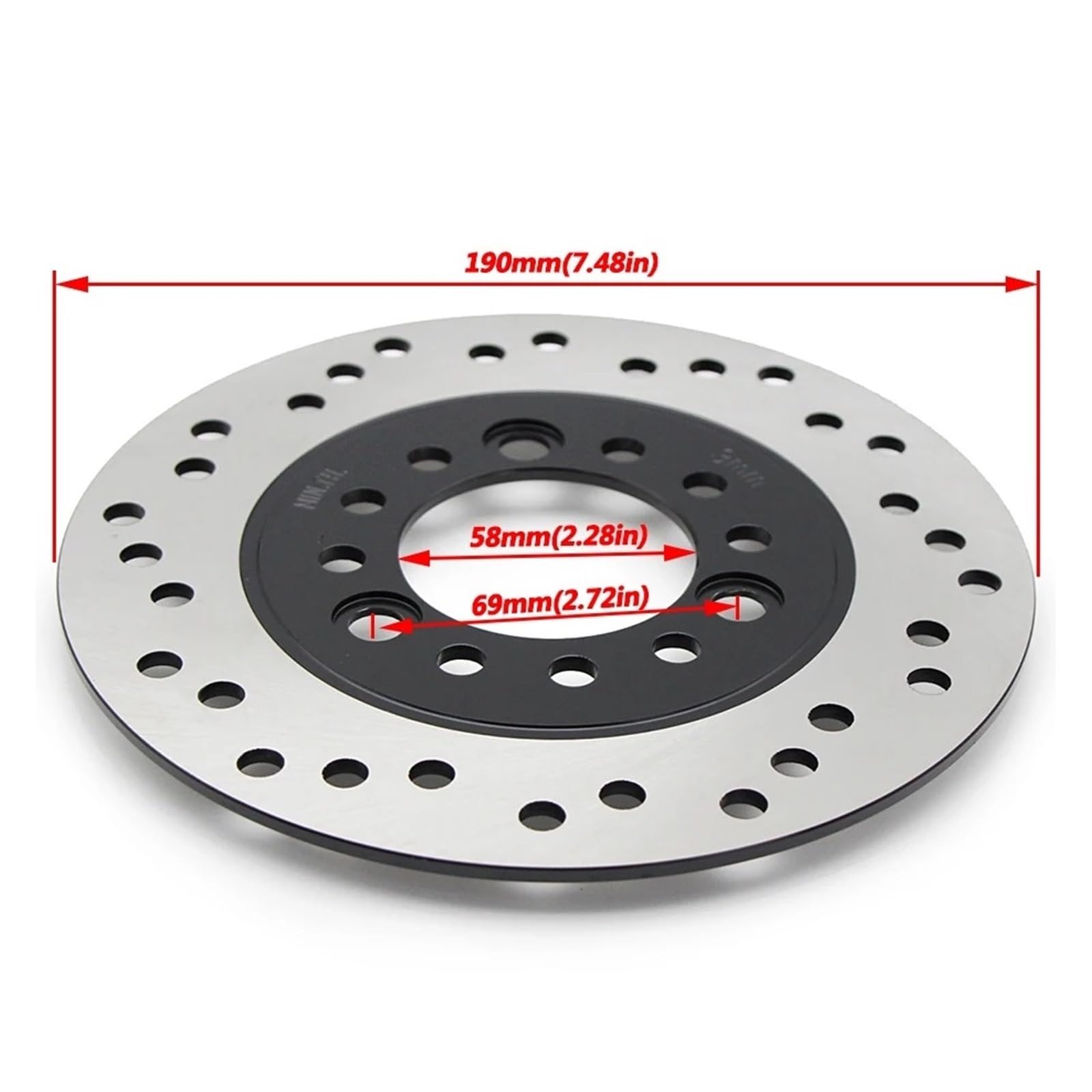 Disco Freno Flotante Rotor De Disco Freno Delantero 190 Mm Y 3,5 para Motocicleta para GY6, Scooter, ATV, Ciclomotor, Kart, Accesorios