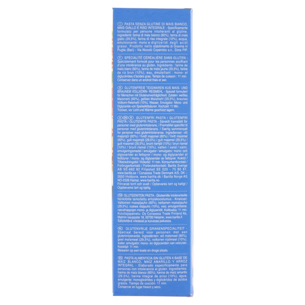 Barilla Pasta Fusilli sin gluten de arroz y maíz – Pack de 28 (28 x 400 g)