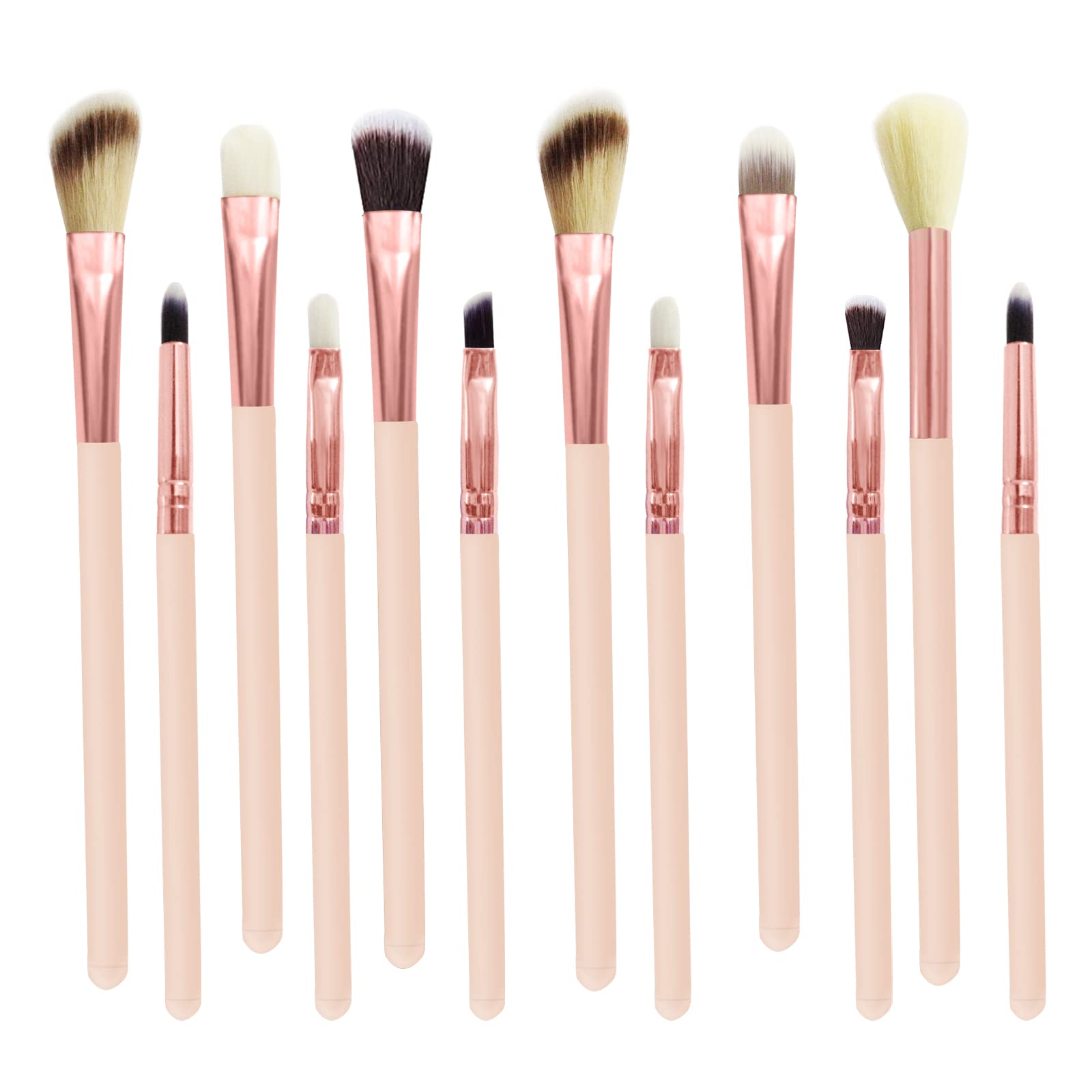 Makeup Brush Set, 12 PCs Makeup Brushes, Premium Synthetic Foundation Powder Concealers Eyeshadows Blush Cosmetic Make Up Brushes Kit, Pink