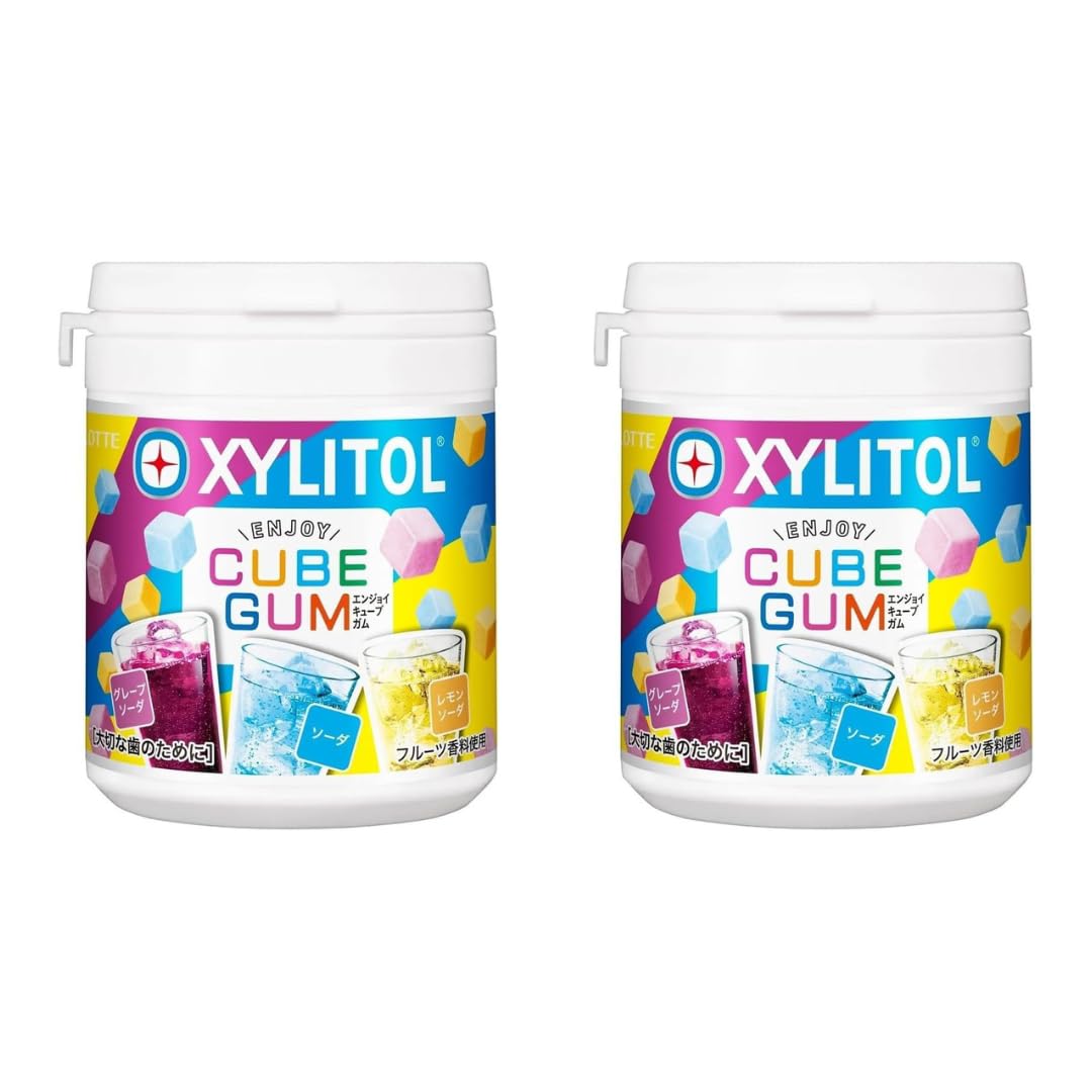 Amazon.com : Japanese Xylitol Gum Bottle Enjoy Cube Soda