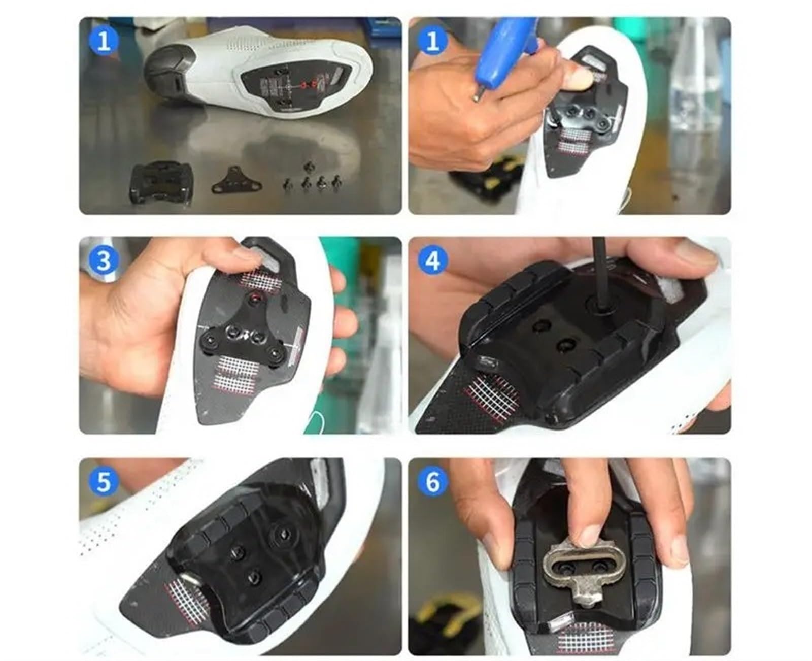 Piastra di bloccaggio per Pedali MTB e Bici da Strada, Adattatore per Scarpe SPD, tacchette per SPD H51/SH56, Supporto Antiscivolo stabilizzante.